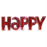 Mosaic  - Happy - Red