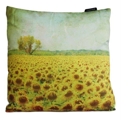 Art Cushion Cover - Sunflower Field - Grunge