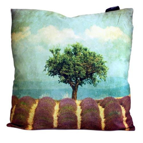 Art Cushion Cover - Lavender Field - Grunge