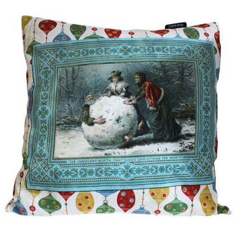 Art Cushion Cover - Innocent Mirth - Retro Christmas