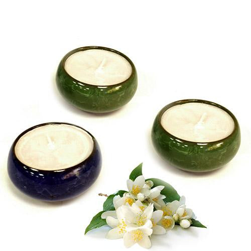 Tea Cup Candles (pack 3) - Jasmine Tea