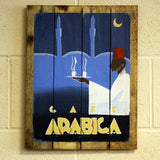 Wooden Coffee Sign - Cafe Arabica