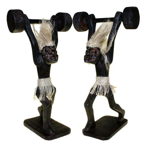 Primative Man Weight Lifter