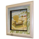 Hand Painted Relief Art - Beach Chair