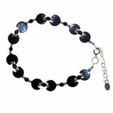 Black Moon, Stone & Silver Bracelet