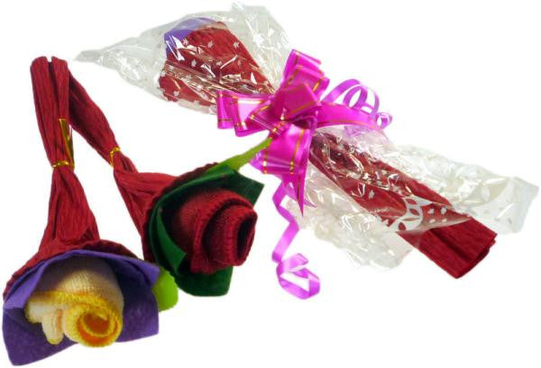 Single Rose Towel Gift Asst