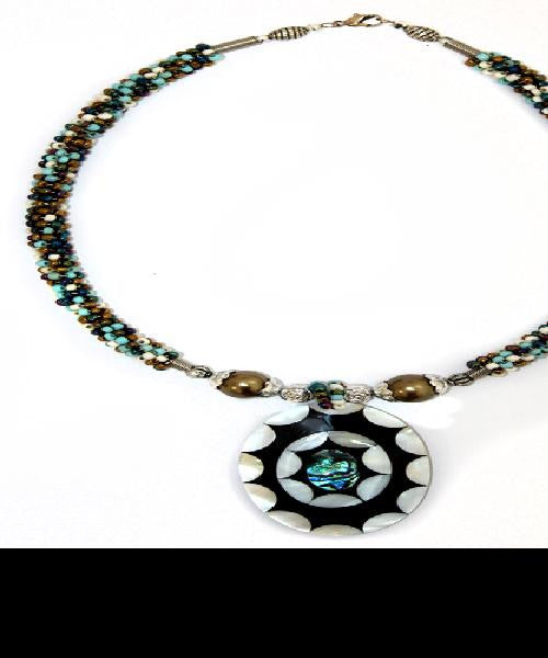 Shell Necklace - Turquoise Mixed