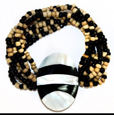 Shell Bracelet - Zebra Stripe