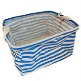 Reinforced Cotton Basket - Blue square