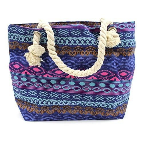 Rope Handle Bag - Bali Blues