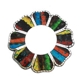 2x Four Colours Mosaic Mirror - 30cm