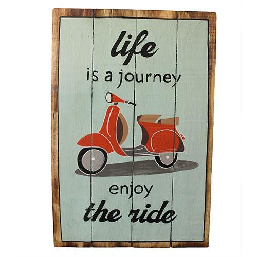 Rough Wooden Sign - Life's a Journey