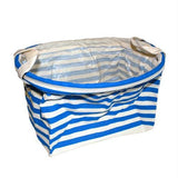 Reinforced Cotton Basket - Blue Stripes