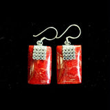 SQ Mini Disc Coral Earrings