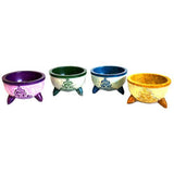 Charcoal Burner Buddah Pot - 4 Assorted Colours