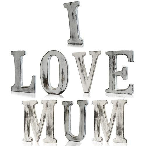 Shabby Chic Letters - I LOVE MUM