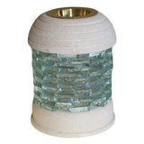 Stone Oil Burner - Round Glass Bricks