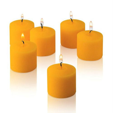 1x pack of 12 Scented Votive Candles - Peach