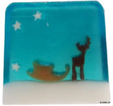 Reindeers & Sleigh Soap - 115g Slice