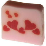 Hearts in Pink Soap - 115g Slice (rose)