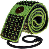 Surfer Vibe Beaded Belt - Lime