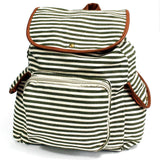 Traveler Backpacks - 3 Pocket Olive Stripe