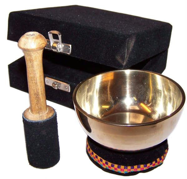 Brass Singing Bowl  - Gift Set  - Approx 9cm