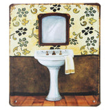 Metal Plaque - Sink & Square Mirror