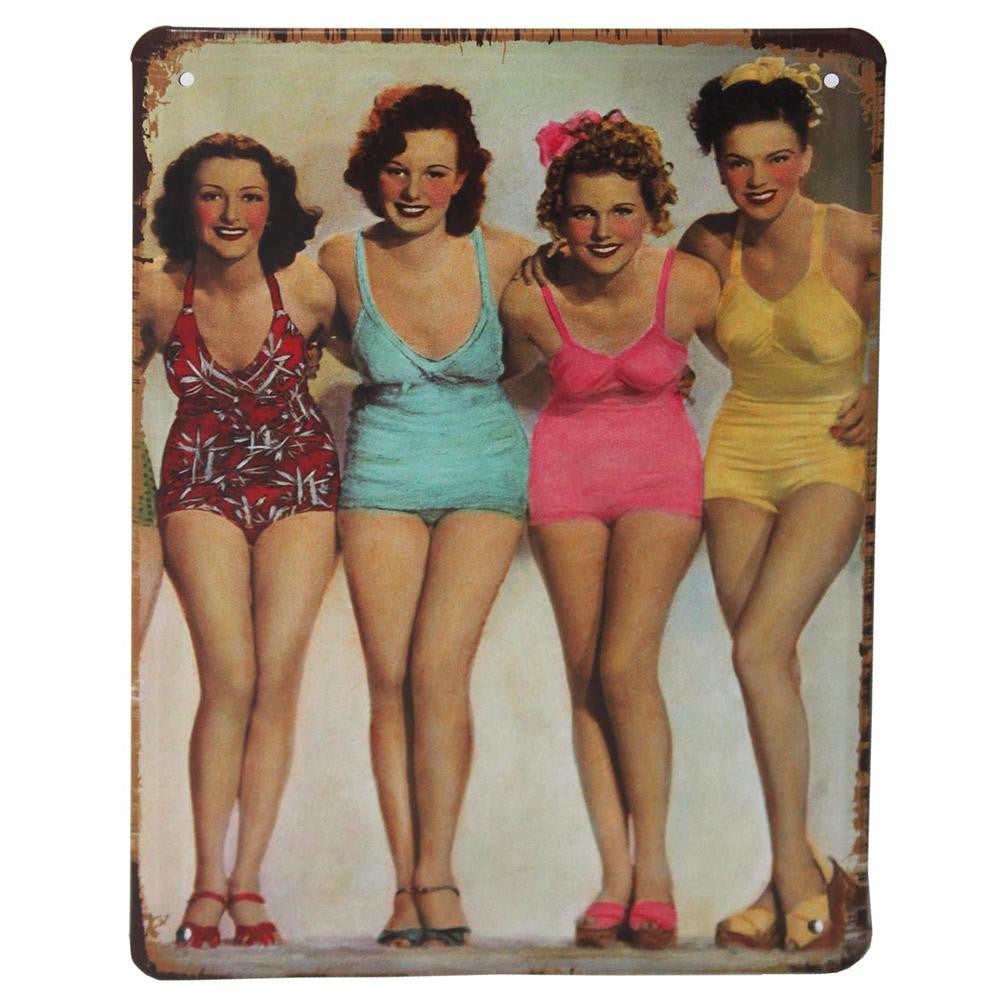 Metal Plaque - Bathing Beauties