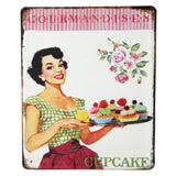 Metal Plaque - Cupcakes