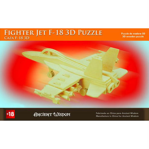 Fighter Jet F-18 - 3D Wooden Puzzle