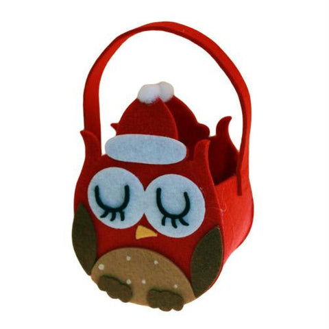 Xmas Felt Bag - Owl Asleep