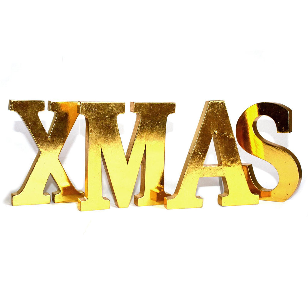 Shabby Chic Letters Gold - XMAS