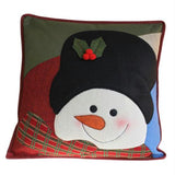 Snowman Face Decor Cushion Cover